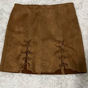 Suede skirt